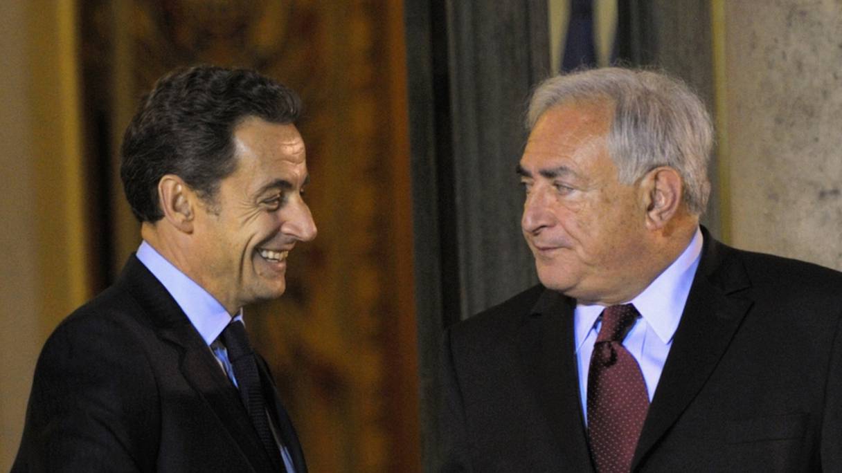 Nicolas Sarkozy et Dominique Strauss-Kahn. 
